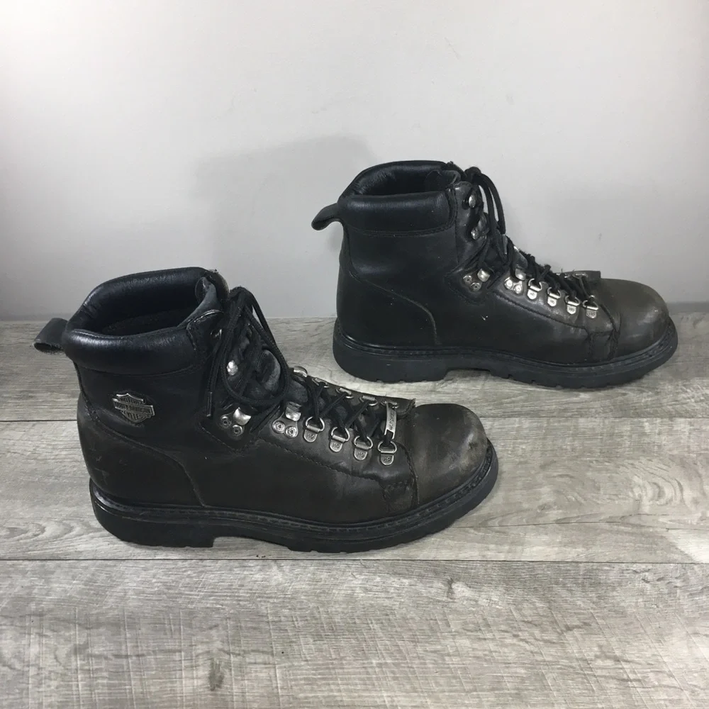 Harley-Davidson Motorcycle Mens D93041 Faded Glory Leather Riding Biker Boots 12